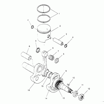 PISTON and CRANKSHAFT STARLITE 0953427 (4928902890C014)