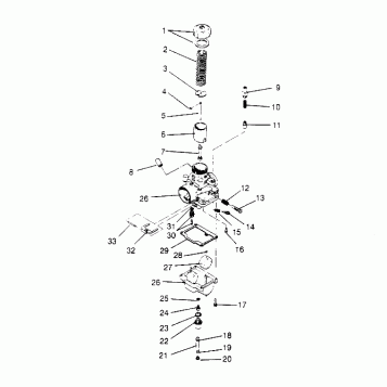 CARBURETOR ASSEMBLY LITE 0953433 and LITE DELUXE 0953431 (4928902890D001)