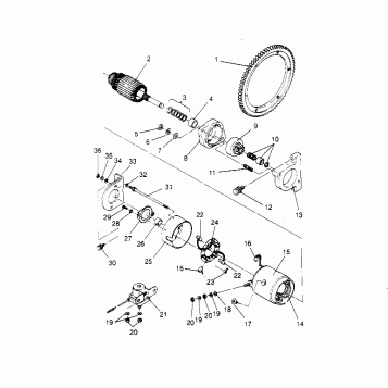 STARTING MOTOR ASSEMBLY LITE DELUXE 0953431 (4928902890D011)