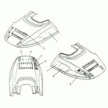 HOOD - FOAM/FOIL LITE GT 0953133 and  EUROPEAN LITE GT E953133 (4928922892A013)