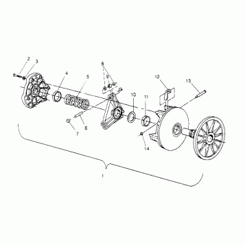 DRIVE CLUTCH ASSEMBLY LITE GT 0953133 and  EUROPEAN LITE GT E953133 (4928922892B011)