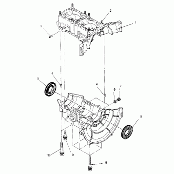 CRANKCASE ASSEMBLY LITE GT 0953133 and  EUROPEAN LITE GT E953133 (4928922892C004)