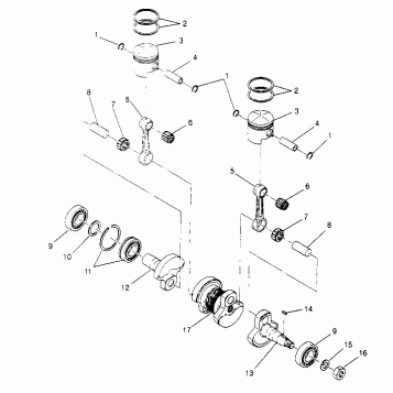 PISTON and CRANKSHAFT LITE GT 0953133 and  EUROPEAN LITE GT E953133 (4928922892C006)