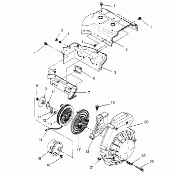 BLOWER HOUSING & RECOIL ASSEMBLY LITE GT 0953133 and  EUROPEAN LITE GT E953 (4928922892C011)