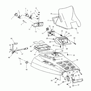 HOOD ASSEMBLY WIDETRAK LX 0952064 and  EUROPEAN WIDETRAK LX E952064 (4928942894A010)