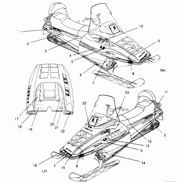 DECALS WIDETRAK LX 0952064 and  EUROPEAN WIDETRAK LX E952064 (4928942894A012)
