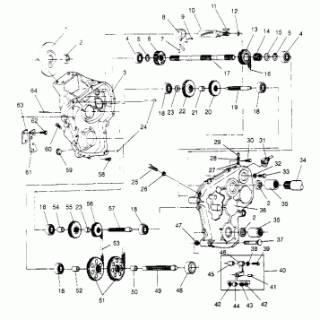 GEARCASE ASSEMBLY WIDETRAK LX 0952064 and  EUROPEAN WIDETRAK LX E952064 (4928942894B009)
