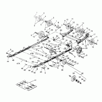 SUSPENSION ASSEMBLY WIDETRAK LX 0952064 and  EUROPEAN WIDETRAK LX E952064 (4928942894B011)