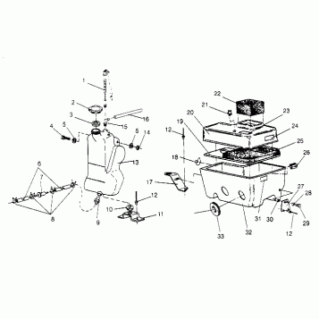 OIL TANK / AIR BOX ASSEMBLY WIDETRAK LX 0952064 and  EUROPEAN WIDETRAK LX E (4928942894C005)