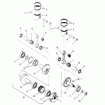 PISTON and CRANKSHAFT WIDETRAK LX 0952064 and  EUROPEAN WIDETRAK LX E952064 (4928942894C010)