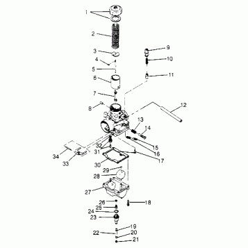 CARBURETOR ASSEMBLY WIDETRAK LX 0952064 and  EUROPEAN WIDETRAK LX E952064 (4928942894C012)