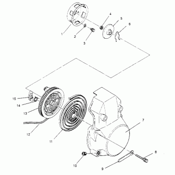 RECOIL STARTER ASSEMBLY WIDETRAK LX 0952064 and  EUROPEAN WIDETRAK LX E9520 (4928942894D002)