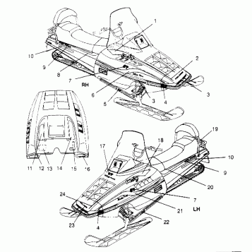 DECALS WIDETRAK GT 0952061 and  EUROPEAN WIDETRAK GT E952061 (4928962896A012)
