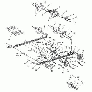 SUSPENSION ASSEMBLY WIDETRAK GT 0952061 and  EUROPEAN WIDETRAK GT E952061 (4928962896B007)