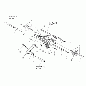 FRONT TORQUE ARM ASSEMBLY WIDETRAK GT 0952061 and  EUROPEAN WIDETRAK GT E95 (4928962896B009)