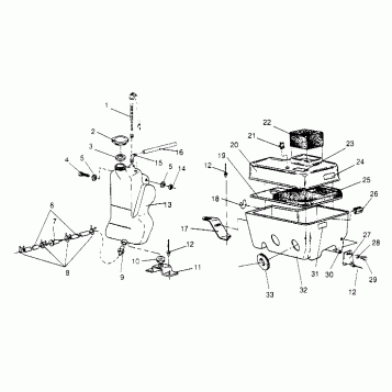 OIL TANK / AIR BOX ASSEMBLY WIDETRAK GT 0952061 and  EUROPEAN WIDETRAK GT E (4928962896C006)