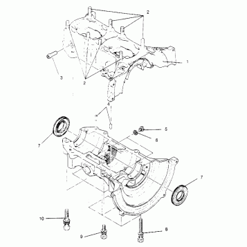CRANKCASE ASSEMBLY WIDETRAK GT 0952061 and  EUROPEAN WIDETRAK GT E952061 (4928962896C008)