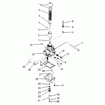 CARBURETOR ASSEMBLY WIDETRAK GT 0952061 and  EUROPEAN WIDETRAK GT E952061 (4928962896C011)
