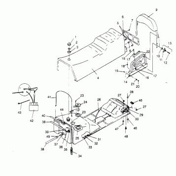 SEAT and GAS TANK ASSEMBLY RXL TOURING 0950869 (4928982898A008)