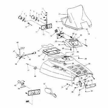 HOOD ASSEMBLY RXL TOURING 0950869 (4928982898A012)