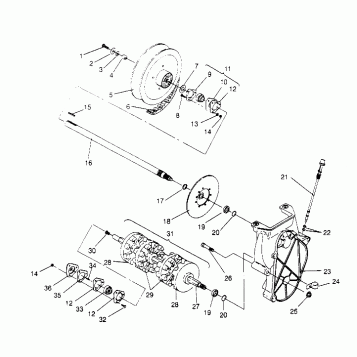 DRIVE TRAIN ASSEMBLY RXL TOURING 0950869 (4928982898B008)