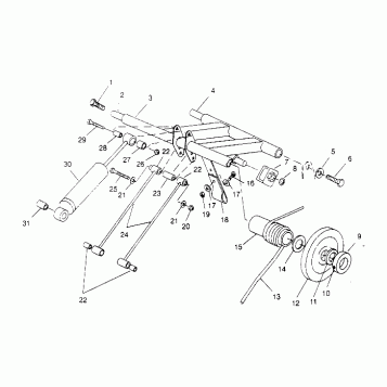 REAR TORQUE ARM ASSEMBLY RXL TOURING 0950869 (4928982898B014)
