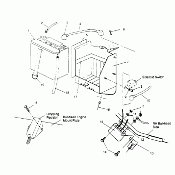 BATTERY BOX ASSEMBLY RXL TOURING 0950869 (4928982898C003)