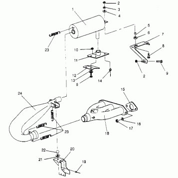 EXHAUST SYSTEM RXL TOURING 0950869 (4928982898C007)