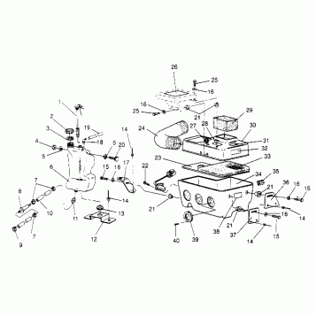 OIL TANK / AIR BOX ASSEMBLY RXL TOURING 0950869 (4928982898C008)