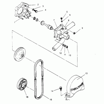 WATER PUMP RXL TOURING 0950869 (4928982898C013)