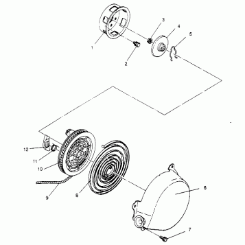 RECOIL STARTER ASSEMBLY RXL TOURING 0950869 (4928982898D003)