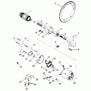 STARTING MOTOR RXL TOURING 0950869 (4928982898D006)