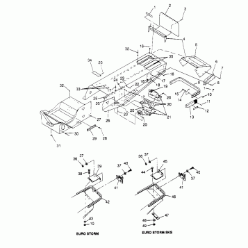 TUNNEL ASSEMBLY Storm 0950782, Storm SKS 0950582,  Euro Storm E950782, Euro (4929012901A006)