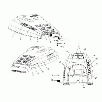 HOOD - FOAM/FOIL Storm 0950782, Storm SKS 0950582,  Euro Storm E950782, Eur (4929012901B001)