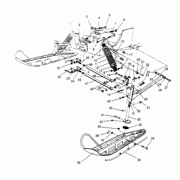 FRONT SUSPENSION and SKI Storm 0950782, Storm SKS 0950582,  Euro Storm E950 (4929012901B003)