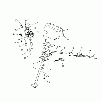 STEERING - HANDLEBAR ASSEMBLY Storm 0950782, Storm SKS 0950582,  Euro Storm (4929012901B005)