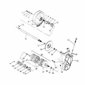 DRIVE TRAIN ASSEMBLY Storm 0950782, Storm SKS 0950582,  Euro Storm E950782, (4929012901C003)