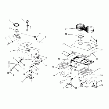 OIL TANK / AIR BOX ASSEMBLY Storm 0950782, Storm SKS 0950582,  Euro Storm E (4929012901C007)