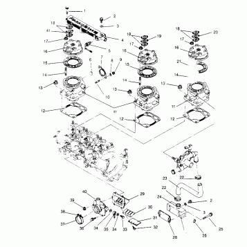 CYLINDER and MANIFOLD ASSEMBLY Storm 0950782, Storm SKS 0950582,  Euro Stor (4929012901C009)