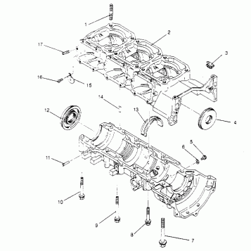 CRANKCASE ASSEMBLY Storm 0950782, Storm SKS 0950582,  Euro Storm E950782, E (4929012901C011)