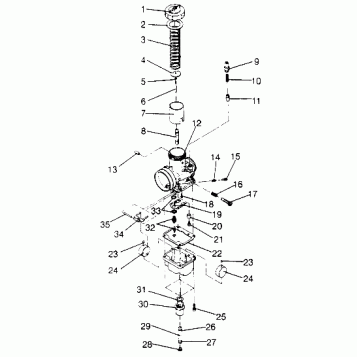 CARBURETOR ASSEMBLY Storm 0950782, Storm SKS 0950582,  Euro Storm E950782, (4929012901C014)