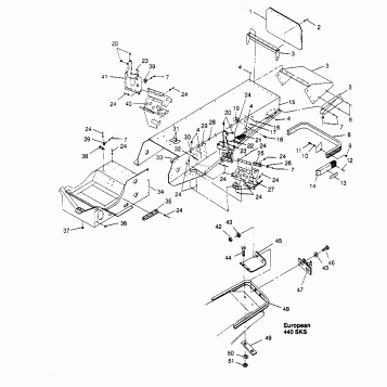 TUNNEL ASSEMBLY 440 0952760, 440 SKS 0952560,  and EUROPEAN 440 SKS E952560 (4929032903A006)