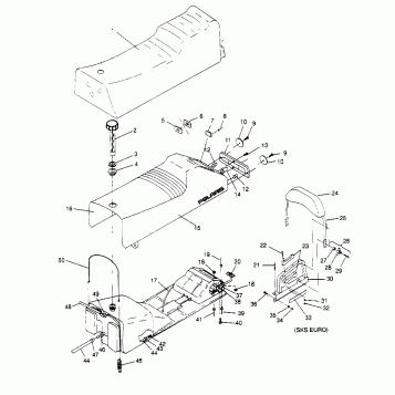 SEAT and GAS TANK ASSEMBLY 440 0952760, 440 SKS 0952560,  and EUROPEAN 440 (4929032903A008)