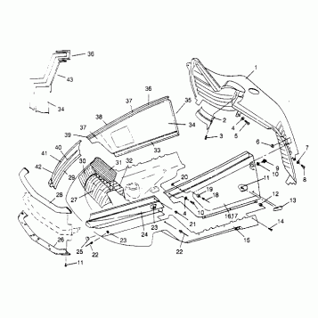 NOSEPAN ASSEMBLY 440 0952760, 440 SKS 0952560,  and EUROPEAN 440 SKS E95256 (4929032903A010)