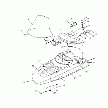HOOD ASSEMBLY 440 0952760, 440 SKS 0952560,  and EUROPEAN 440 SKS E952560 (4929032903A012)
