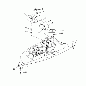 HOOD - HEADLIGHT ASSEMBLY 440 0952760, 440 SKS 0952560,  and EUROPEAN 440 S (4929032903A013)