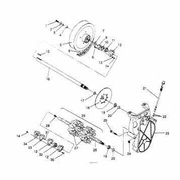 DRIVE TRAIN ASSEMBLY 440 0952760, 440 SKS 0952560,  and EUROPEAN 440 SKS E9 (4929032903B010)