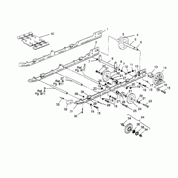 SUSPENSION ASSEMBLY 440 0952760, 440 SKS 0952560,  and EUROPEAN 440 SKS E95 (4929032903B011)