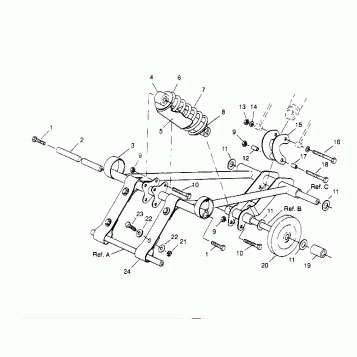 FRONT TORQUE ARM ASSEMBLY 440 0952760, 440 SKS 0952560,  and EUROPEAN 440 S (4929032903B013)