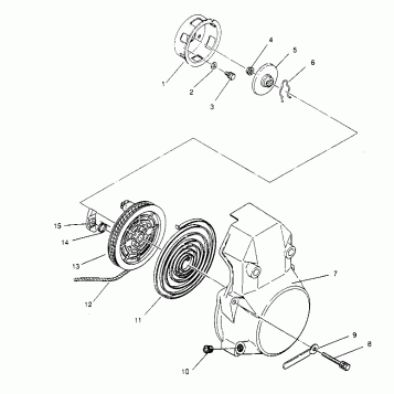 RECOIL STARTER ASSEMBLY 440 0952760, 440 SKS 0952560,  and EUROPEAN 440 SKS (4929032903D001)